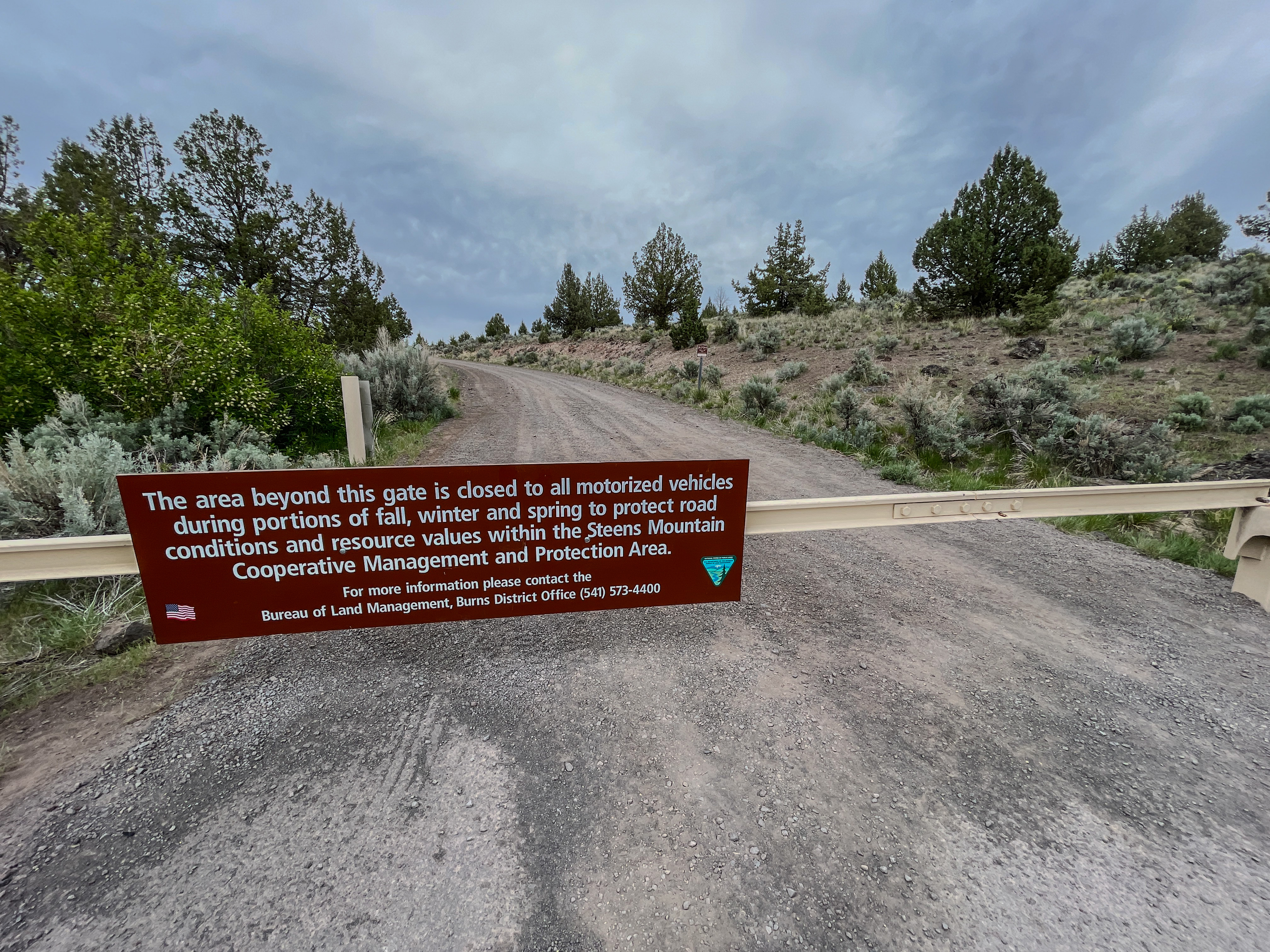 Snow Gate on Steens Mt Rd (May 14, 2021)